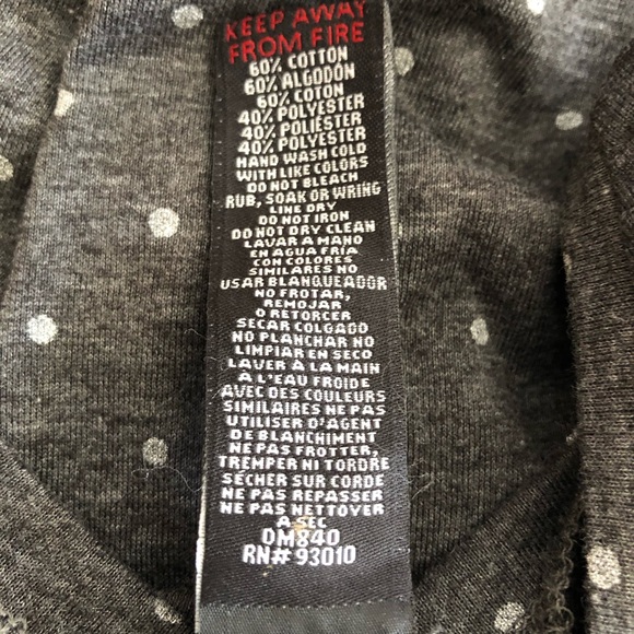 bebe sleep shirt polka dot junior's S, M - Picture 7 of 8